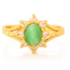 Second Hand 22ct Gold Cats Eye Chrysoberyl Ring – Size B - Main View