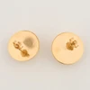 9ct Gold Ribbed Dome Earrings - Top View