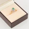 Second Hand 9ct Gold Emerald and Diamond Dress Ring - In Box