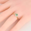 Second Hand 9ct Gold Emerald and Diamond Dress Ring - Worn View
