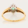 Second Hand 9ct Gold Emerald and Diamond Dress Ring - Rear View
