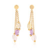 9ct Gold Amethyst Bead Drop Earrings - Main View