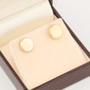 9ct Gold Flat Button Stud Earrings - In Box