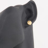 9ct Gold Flat Button Stud Earrings - Worn View