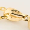 9ct Gold Blue Topaz Pendant with Chain - Hallmark Detail