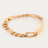 Second Hand 9ct Gold Figaro ID Bracelet - Side View