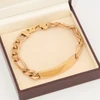 Second Hand 9ct Gold Figaro ID Bracelet - In Box