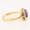 Vintage 9ct Gold Purple and White Paste Cluster Ring – 1966-1967 - Side View