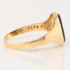 Vintage 9ct Gold Onyx Signet Ring – Size U ½ - 1965-1966 - Side View
