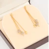 9ct Gold Ball and Star Drop Earrings - In Box