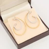 9ct Gold Swirl Hoop Earrings - In Box 