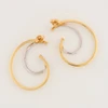 9ct Gold Swirl Hoop Earrings - Top View