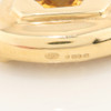 Second Hand 9ct Gold Citrine Triangle Pendant and Chain - Hallmark Detail