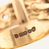 Vintage 9ct Gold Buckle Ring – Size M – 1972-1973 - Hallmark Detail