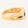 Second Hand Onyx and Diamond Elongated Signet Ring - Side View