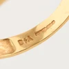 Second Hand Onyx and Diamond Elongated Signet Ring - Hallmark Detail
