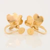 Vintage 9ct Gold and Pearl Clover Screw Back Earrings – 1930s - Back View