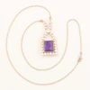 Vintage Platinum French Cut Amethyst and Diamond Necklace - All Item