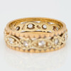Vintage 9ct Gold Spinel Openwork Band Ring - Interior View