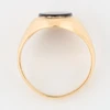 Vintage 9ct Gold Onyx Signet Ring – 1972-197 – Size X - Top View