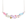 9ct White Gold Multi-Stone Necklace - Main View