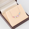 9ct White Gold Multi-Stone Necklace - In Box