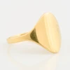 Second Hand 14ct Gold Curved Signet Ring - Angled View