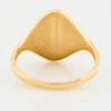 Second Hand 14ct Gold Curved Signet Ring - Rear View