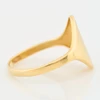 Second Hand 14ct Gold Curved Signet Ring - Side View