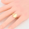 Second Hand 14ct Gold Curved Signet Ring - Worn View
