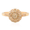 Second Hand 9ct Gold 3 Row Diamond Cluster Ring - Main View