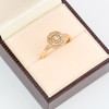 Second Hand 9ct Gold 3 Row Diamond Cluster Ring - In Box