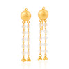 Second Hand 22ct Gold Crystal Tassel Drop Earrings - Main View