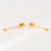 Second Hand 22ct Gold Crystal Tassel Drop Earrings - Rear Angled View