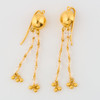 Second Hand 22ct Gold Crystal Tassel Drop Earrings - Top View