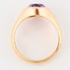 Vintage 9ct Gold Amethyst Signet Ring – Size M – 1968-1969 - Top  View