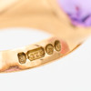 Vintage 9ct Gold Amethyst Signet Ring – Size M – 1968-1969 - Hallmark Detail
