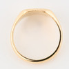 Second Hand 9ct Gold Cushion Shape Signet Ring – Size R - Top View