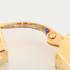 Second Hand 9ct Gold Swirl Hinged Hoops Earrings - Hallmark Detail
