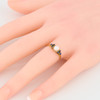 Second Hand 9ct Gold Pearl and Sapphire Dress Ring - Worn View