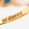Second Hand 9ct Gold Pearl and Sapphire Dress Ring - Hallmark Detail