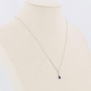 9ct White Gold Sapphire and Diamond Pendant with Chain - Worn View