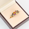 Second Hand 9ct Gold Multi-Stone Dress Ring - In Box