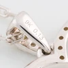9ct White Gold Diamond Heart Pendant and Chain - Hallmark Detail