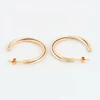 Second Hand 2 Colour 9ct Gold Twist Hoop Earrings - Side View
