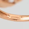 Second Hand 9ct Rose Gold Amethyst Dress Ring with Diamond Shoulders - Hallmark Detail