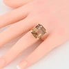 Vintage 9ct Gold Smokey Quartz Dress Ring - Worn View