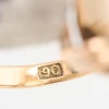 Vintage 9ct Gold Smokey Quartz Dress Ring - Gold Stamp Detail