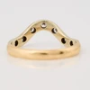 Vintage 9ct Gold Diamond Wishbone Eternity Ring - Rear View