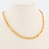 Second Hand 9ct Gold Belcher and Wide Curb Link 17” Necklace - Worn View